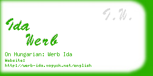 ida werb business card